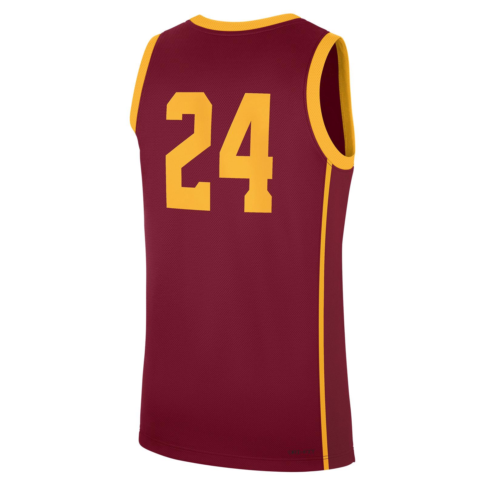 USC Trojans Men's Nike Cardinal #24 Road Basketball Jersey USC Cardinal 3